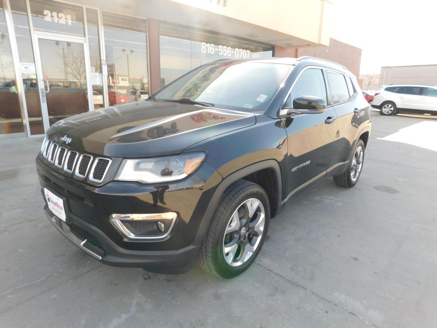 2018 BLACK Jeep Compass Limited 4WD (3C4NJDCB0JT) with an 2.4L L4 DOHC 16V engine, CVT transmission, located at 2121 Burlington St, North Kansas City, MO, 64116, (816) 556-0707, 39.144707, -94.581978 - Photo#0