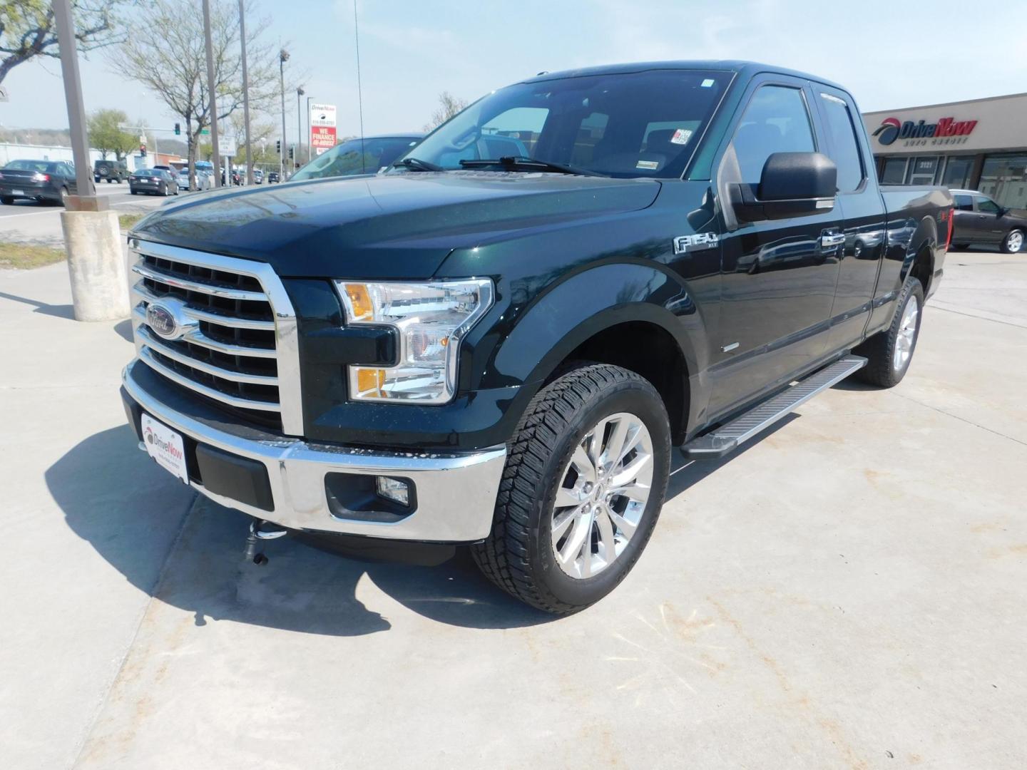 2015 GREEN Ford F-150 Lariat SuperCab 6.5-ft. Bed 4WD (1FTEX1EP6FF) with an 2.7L V6 DOHC 24V engine, 6-Speed Automatic transmission, located at 2121 Burlington St, North Kansas City, MO, 64116, (816) 556-0707, 39.144707, -94.581978 - Photo#0