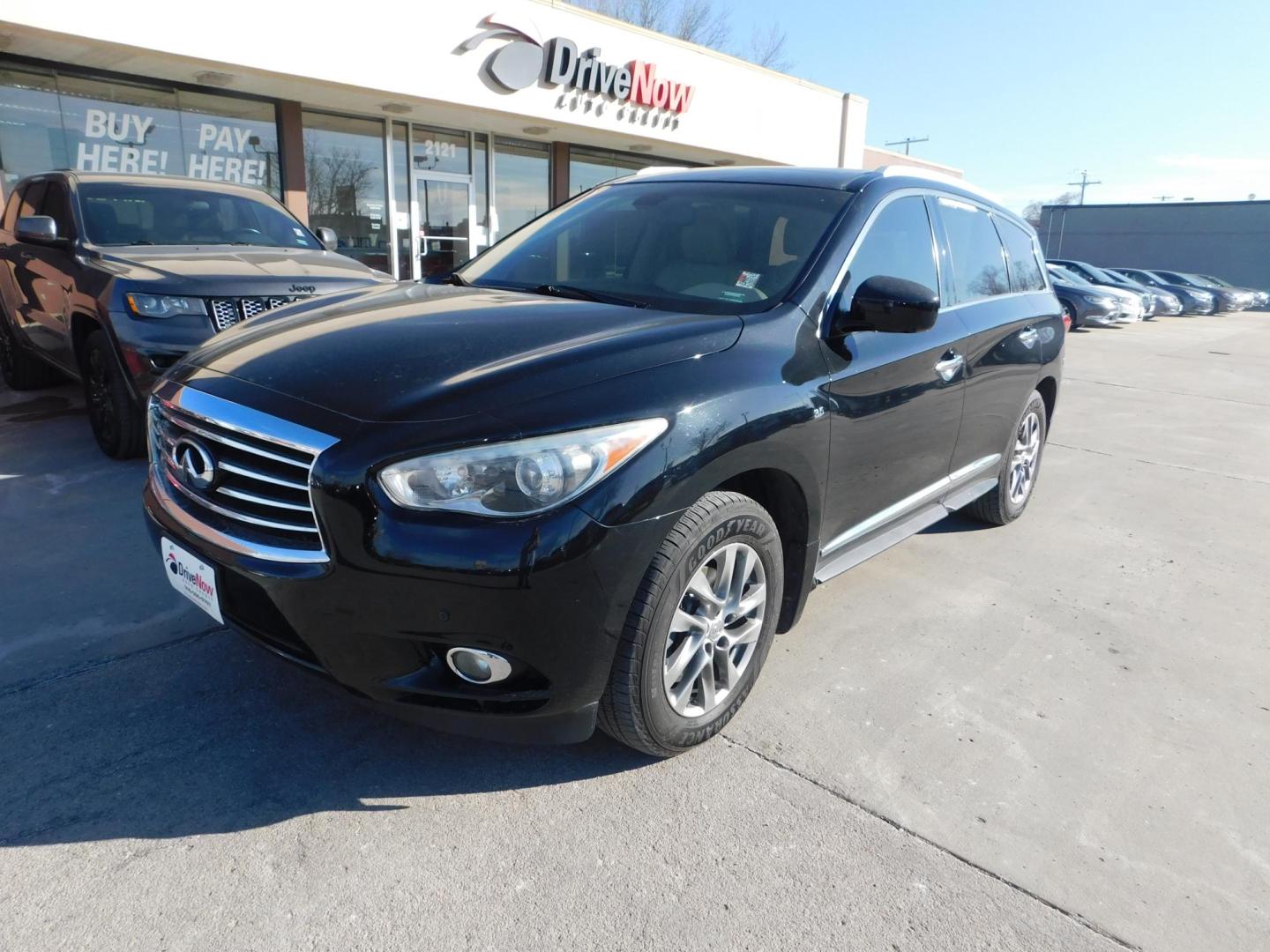 2015 BLACK Infiniti QX60 Base AWD (5N1AL0MM2FC) with an 3.5L V6 DOHC 24V engine, Continuously Variable Transmission transmission, located at 2121 Burlington St, North Kansas City, MO, 64116, (816) 556-0707, 39.144707, -94.581978 - Photo#0